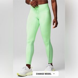 Fabletics Stride 9 High-Waisted Legging | Iced Mint Neon | NWOT
